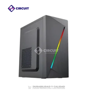 CASE INS CA-054 BLACK USB 2.0/3.0 FRONTAL PLASTIC + TIRA LED RGB ATX FUENTE INCLUIDA