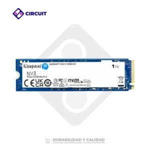 DISCO SOLIDO KINGSTON 1TB M.2 2280 SNV3S-1000G PCIe 4.0 x 4 NVMe 6000-4000MB/S