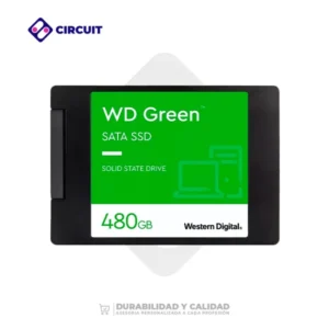 DISCO SOLIDO SATA WESTERN DIGITAL 480GB L3.96-W2.75-H0.28 SATA3 545MB-S GREEN
