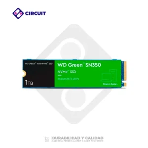 DISCO SOLIDO WESTERN DIGITAL SN350 NVME 1TB GEN3X4 PCIE M.2 2280 1850MBS GREEN